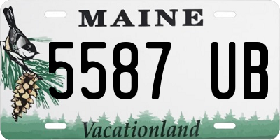 ME license plate 5587UB