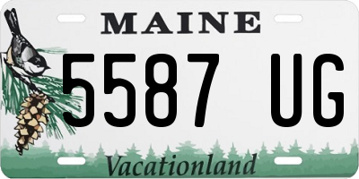 ME license plate 5587UG