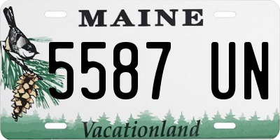 ME license plate 5587UN