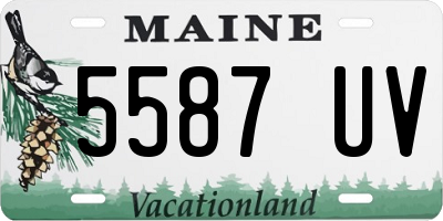 ME license plate 5587UV