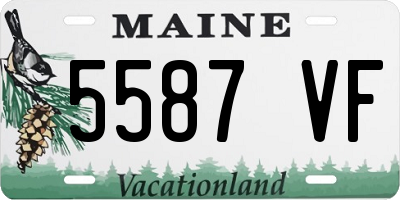 ME license plate 5587VF
