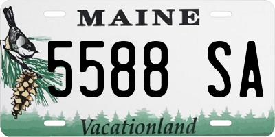 ME license plate 5588SA