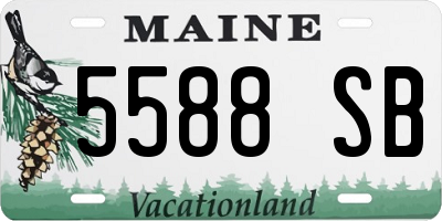 ME license plate 5588SB