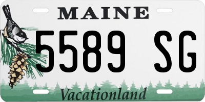 ME license plate 5589SG