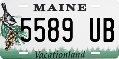 ME license plate 5589UB
