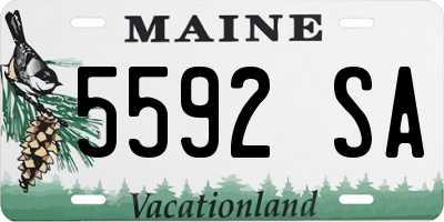 ME license plate 5592SA