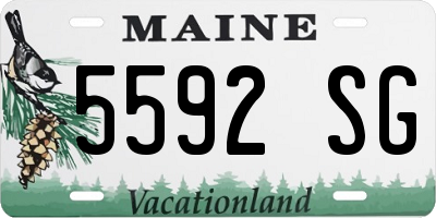 ME license plate 5592SG