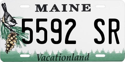 ME license plate 5592SR