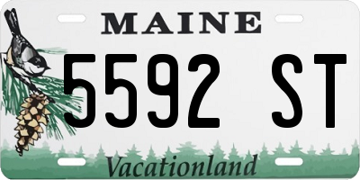 ME license plate 5592ST