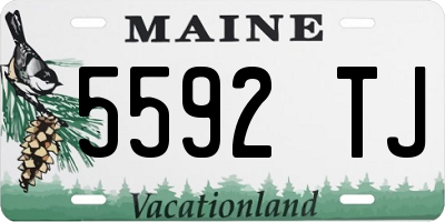 ME license plate 5592TJ
