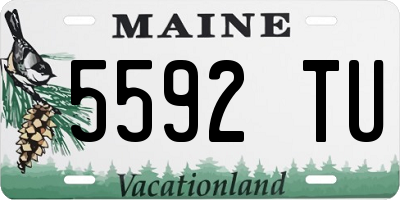 ME license plate 5592TU