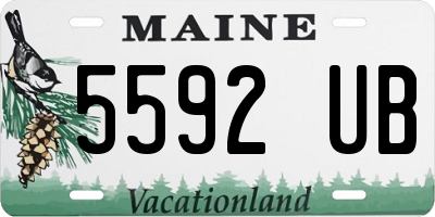 ME license plate 5592UB