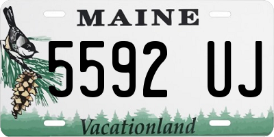 ME license plate 5592UJ
