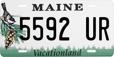 ME license plate 5592UR