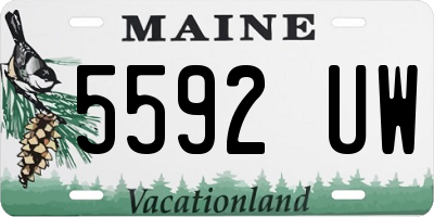 ME license plate 5592UW