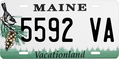ME license plate 5592VA