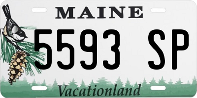 ME license plate 5593SP