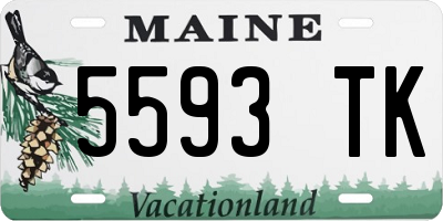ME license plate 5593TK