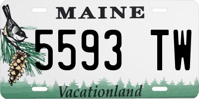 ME license plate 5593TW