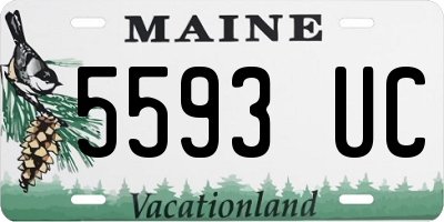 ME license plate 5593UC