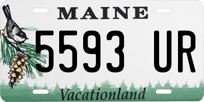 ME license plate 5593UR