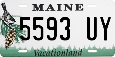 ME license plate 5593UY