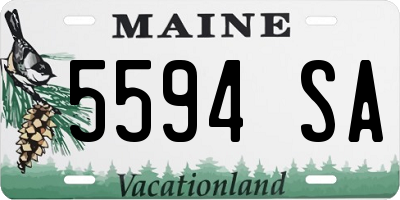 ME license plate 5594SA