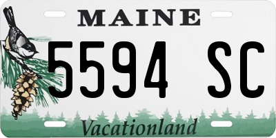 ME license plate 5594SC