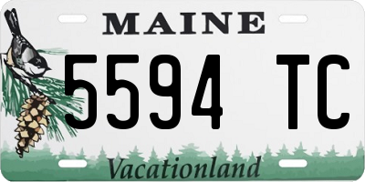 ME license plate 5594TC