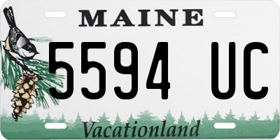 ME license plate 5594UC