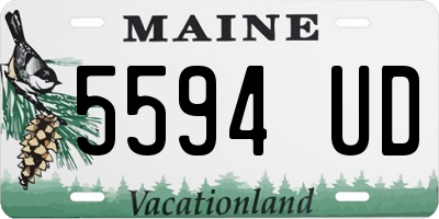 ME license plate 5594UD