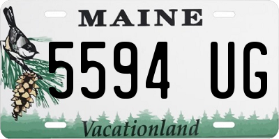 ME license plate 5594UG