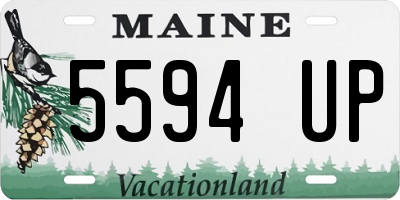 ME license plate 5594UP