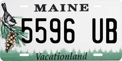 ME license plate 5596UB