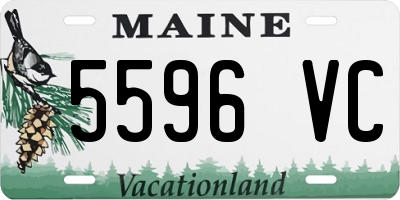 ME license plate 5596VC