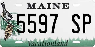 ME license plate 5597SP