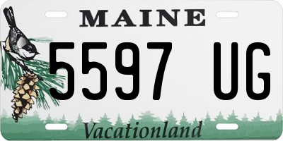 ME license plate 5597UG