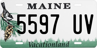 ME license plate 5597UV