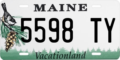 ME license plate 5598TY