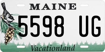 ME license plate 5598UG
