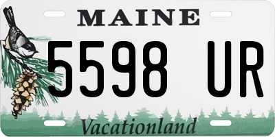 ME license plate 5598UR