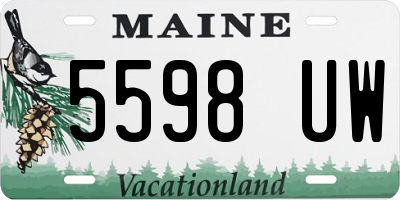 ME license plate 5598UW