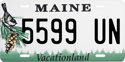 ME license plate 5599UN