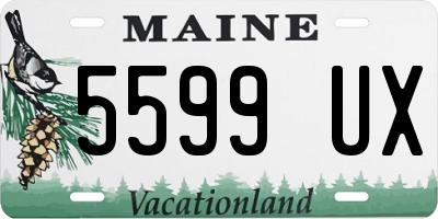 ME license plate 5599UX