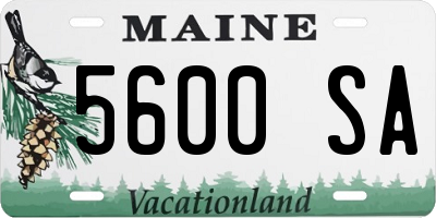 ME license plate 5600SA