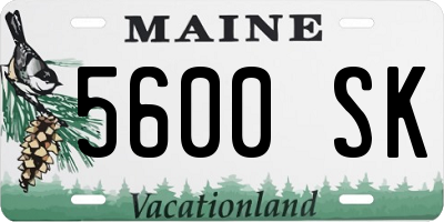 ME license plate 5600SK