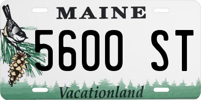 ME license plate 5600ST