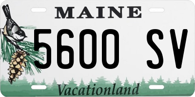ME license plate 5600SV