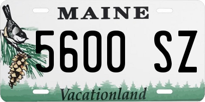 ME license plate 5600SZ
