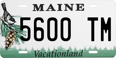 ME license plate 5600TM